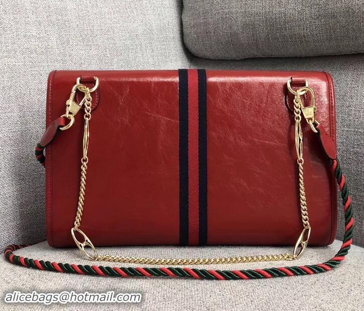 Imitation Gucci Web Rajah Medium Shoulder Bag 564697 Red 2019