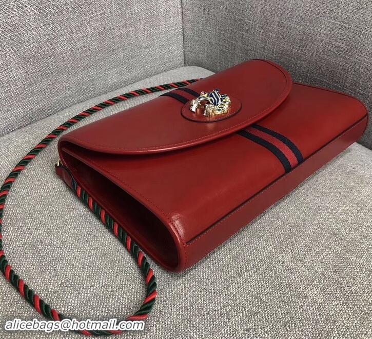 Imitation Gucci Web Rajah Medium Shoulder Bag 564697 Red 2019