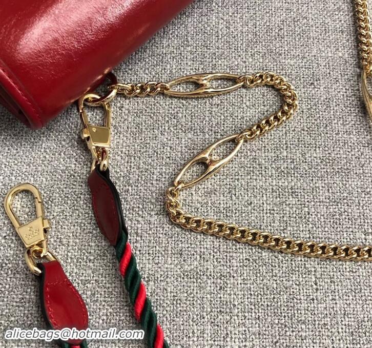 Imitation Gucci Web Rajah Medium Shoulder Bag 564697 Red 2019