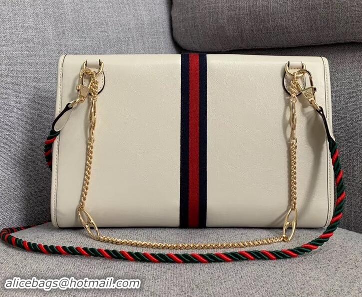 Top Grade Gucci Web Rajah Medium Shoulder Bag 564697 White 2019