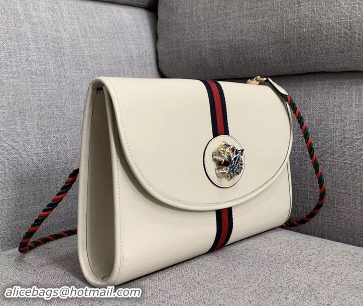 Top Grade Gucci Web Rajah Medium Shoulder Bag 564697 White 2019