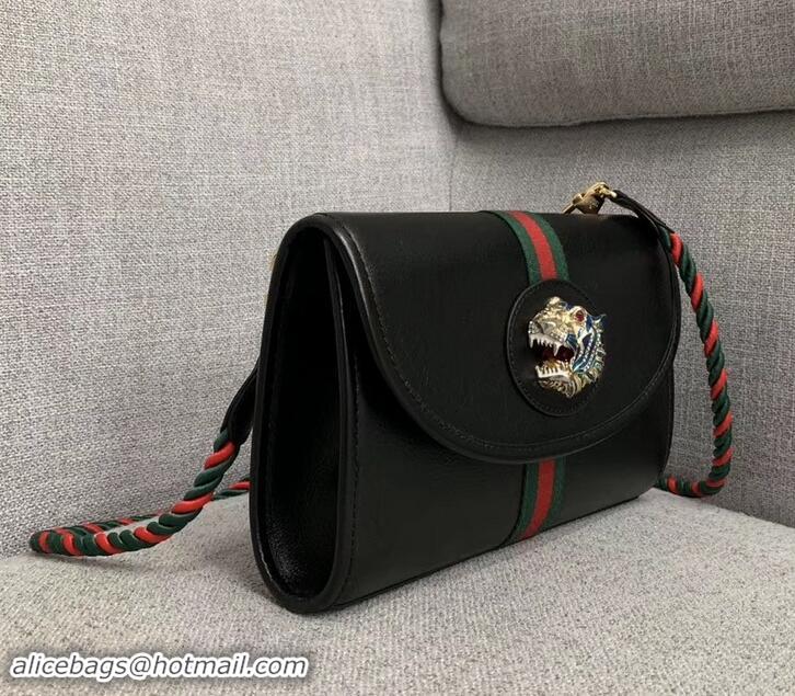 Shop Duplicate Gucci Web Rajah Small Shoulder Bag 570145 Black 2019