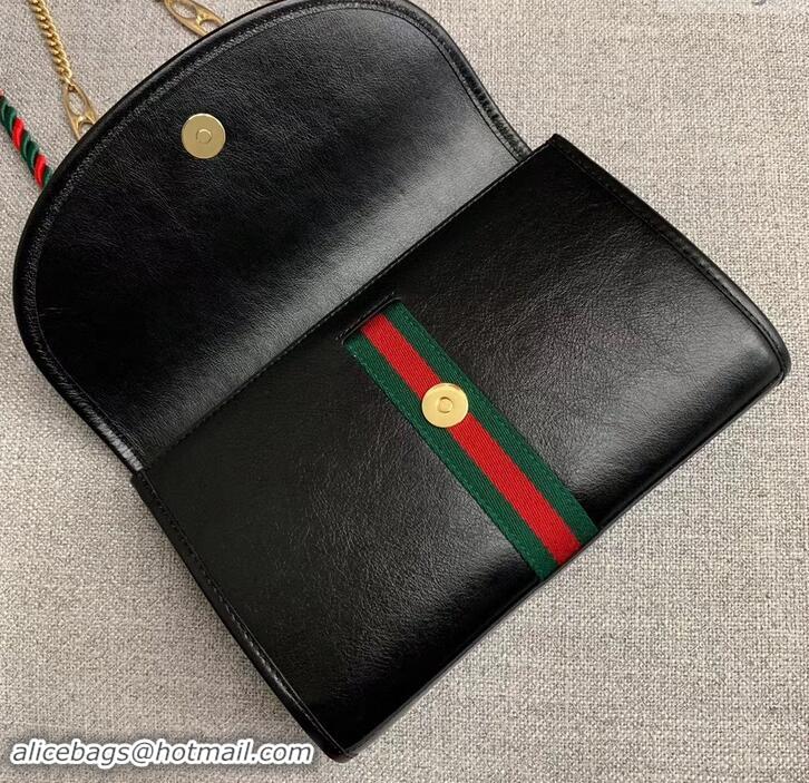 Shop Duplicate Gucci Web Rajah Small Shoulder Bag 570145 Black 2019