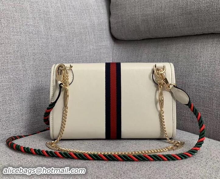 Good Product Gucci Web Rajah Small Shoulder Bag 570145 White 2019