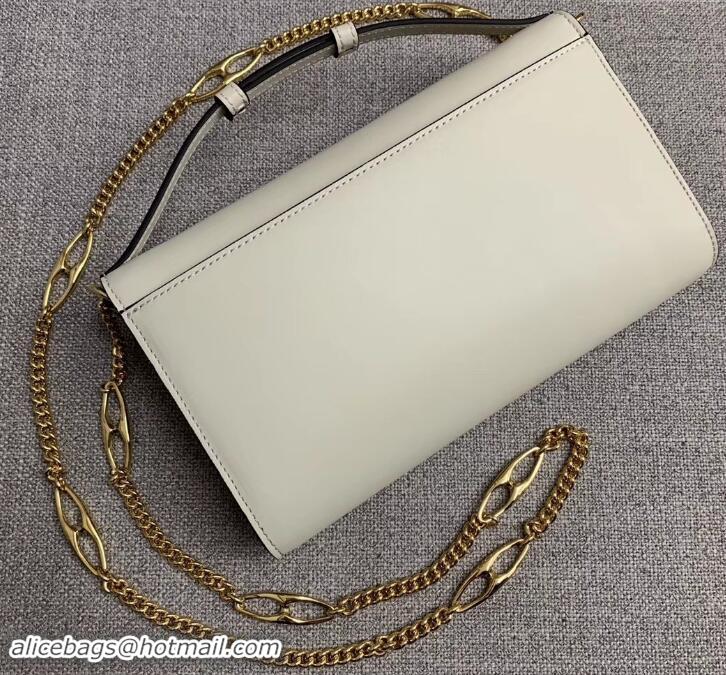 Discount Gucci Zumi Smooth Leather Small Shoulder Bag 572375 White 2019