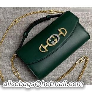 Top Quality Gucci Zumi Smooth Leather Mini Shoulder Bag 564718 Green 2019