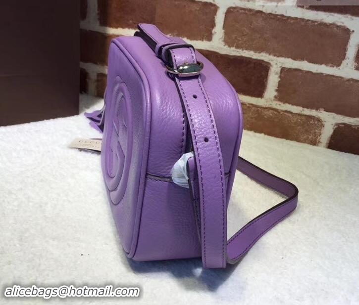 Best Quality Gucci Soho Calfskin Leather Disco Bag 308364 lavender