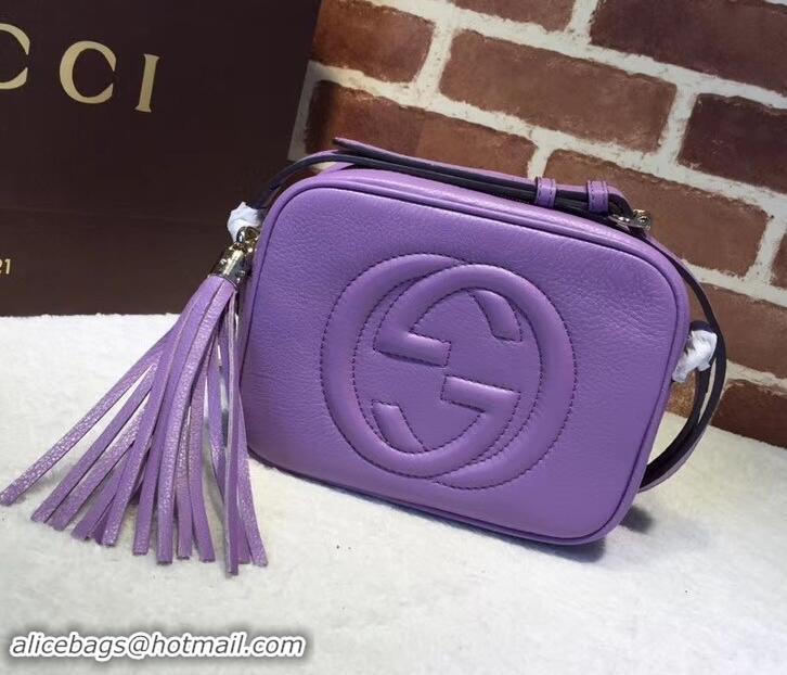 Best Quality Gucci Soho Calfskin Leather Disco Bag 308364 lavender