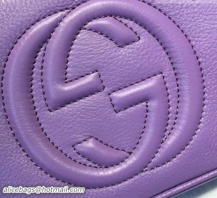 Best Quality Gucci Soho Calfskin Leather Disco Bag 308364 lavender