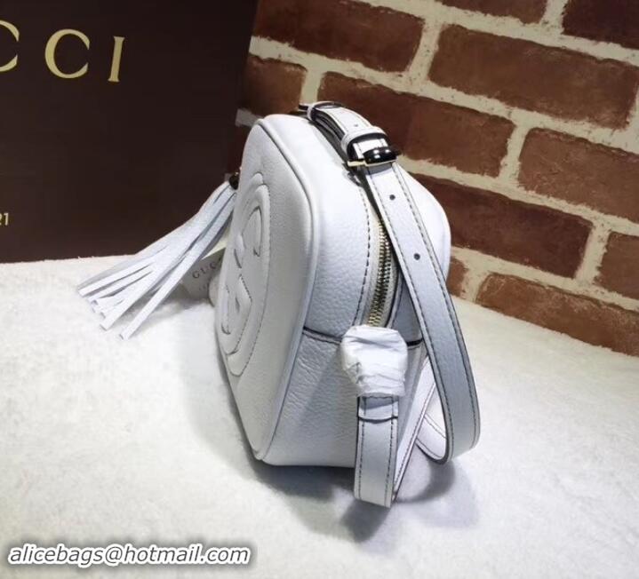 Best Product Gucci Soho Calfskin Leather Disco Bag 308364 White