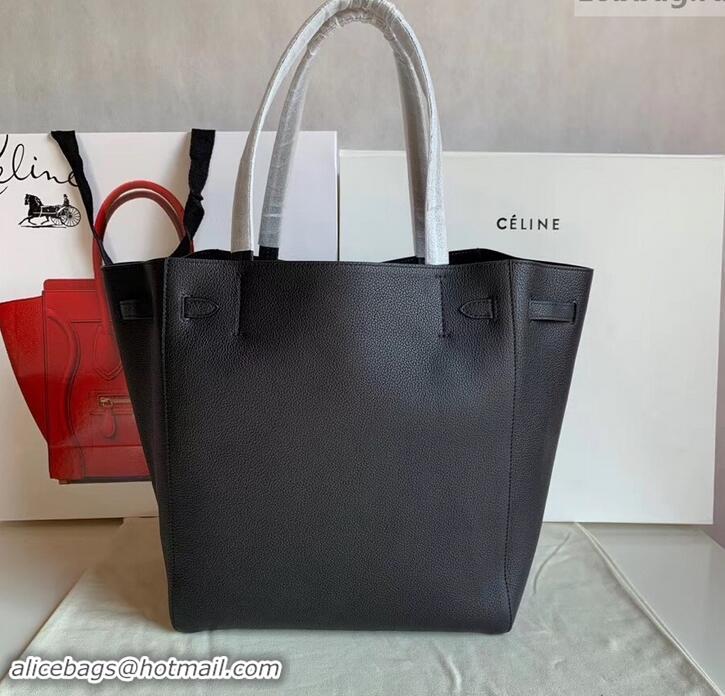 Best Price Celine Small Cabas Phantom Bag in Grained Calfskin Black