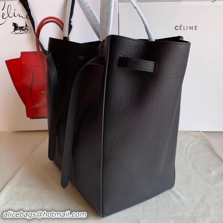 Best Price Celine Small Cabas Phantom Bag in Grained Calfskin Black