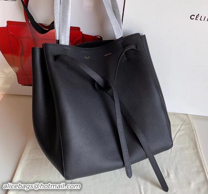 Best Price Celine Small Cabas Phantom Bag in Grained Calfskin Black