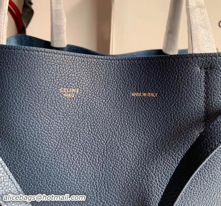 Good Quality Celine Small Cabas Phantom Bag in Grained Calfskin 401801 Royal Blue