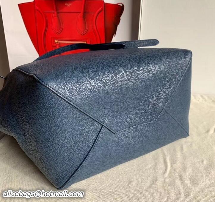 Good Quality Celine Small Cabas Phantom Bag in Grained Calfskin 401801 Royal Blue