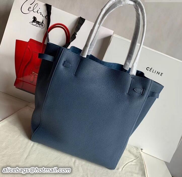 Good Quality Celine Small Cabas Phantom Bag in Grained Calfskin 401801 Royal Blue