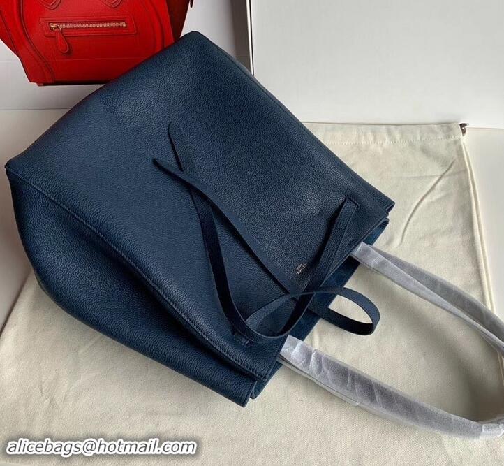 Good Quality Celine Small Cabas Phantom Bag in Grained Calfskin 401801 Royal Blue