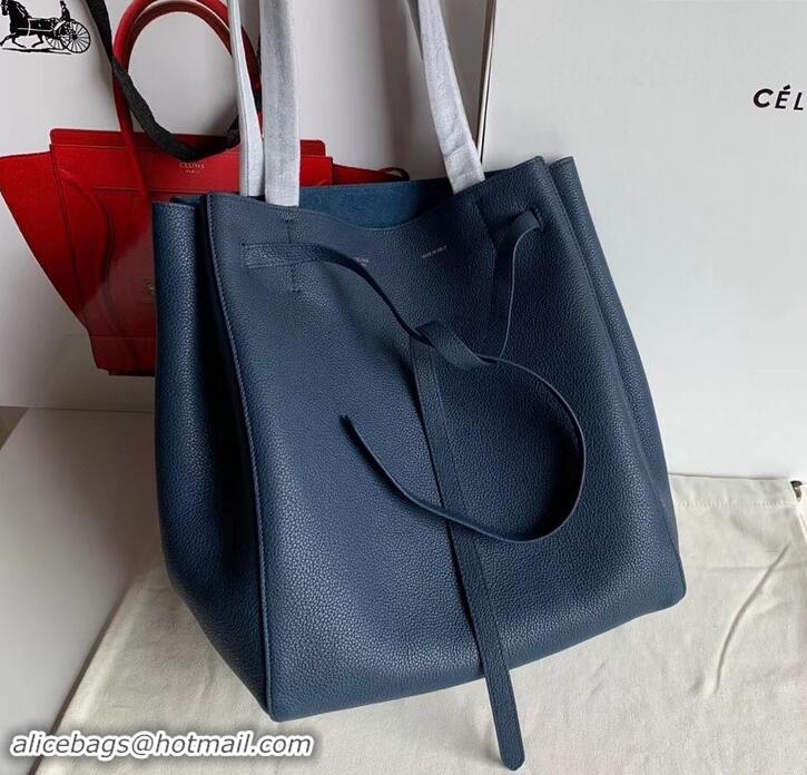 Good Quality Celine Small Cabas Phantom Bag in Grained Calfskin 401801 Royal Blue