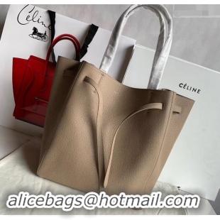 Classic Practical Celine Small Cabas Phantom Bag in Grained Calfskin 401801 Apricot