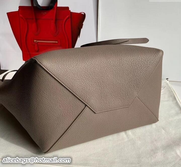 New Style Celine Small Cabas Phantom Bag in Grained Calfskin 401801 Camel