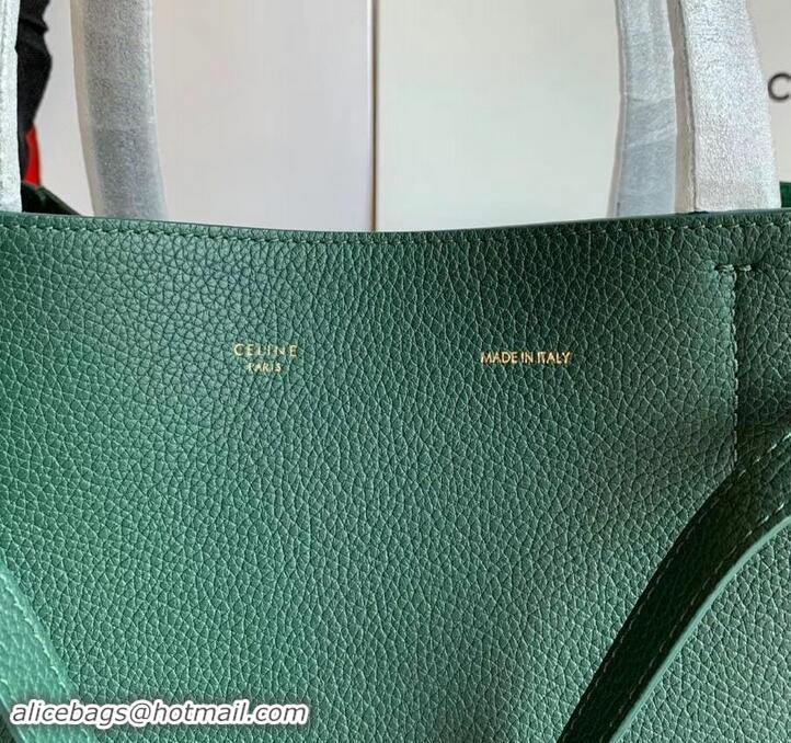 Promotion Celine Small Cabas Phantom Bag in Grained Calfskin 401801 Green