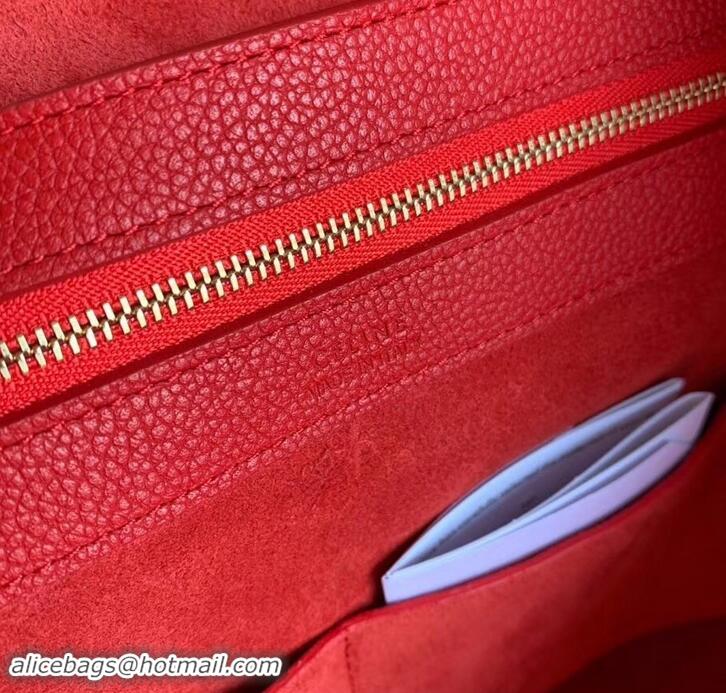 Best Price Celine Small Cabas Phantom Bag in Grained Calfskin 401801 Red