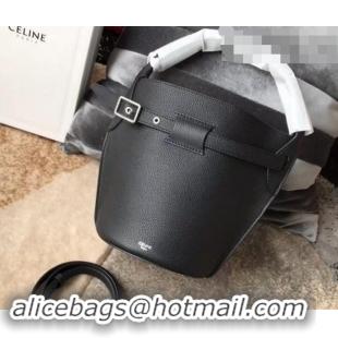 New Design Celine Nano Big Bag Bucket Bag in Grained Calfskin 187243 Black 2019