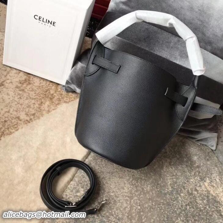 New Design Celine Nano Big Bag Bucket Bag in Grained Calfskin 187243 Black 2019