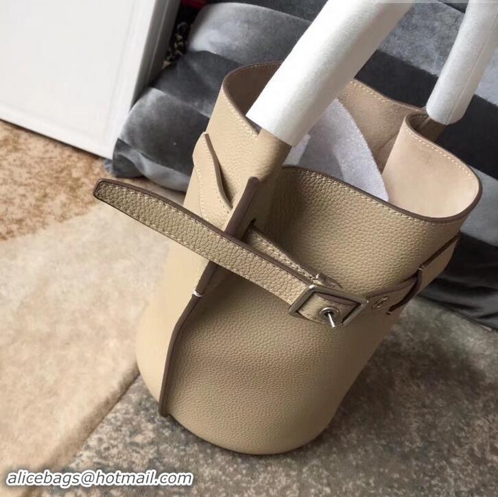 Top Quality Celine Nano Big Bag Bucket Bag in Grained Calfskin 187243 Beige 2019