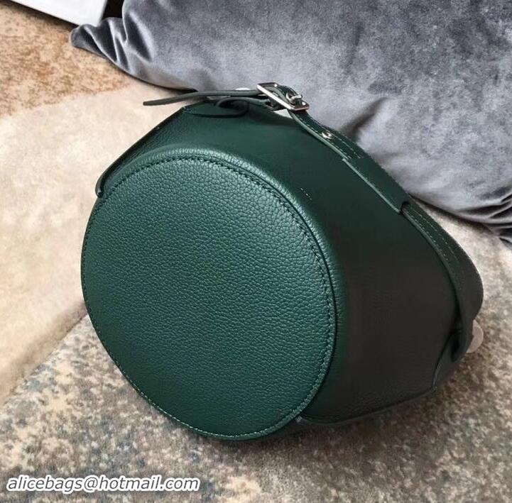 Sumptuous Celine Nano Big Bag Bucket Bag in Grained Calfskin 187243 Green 2019