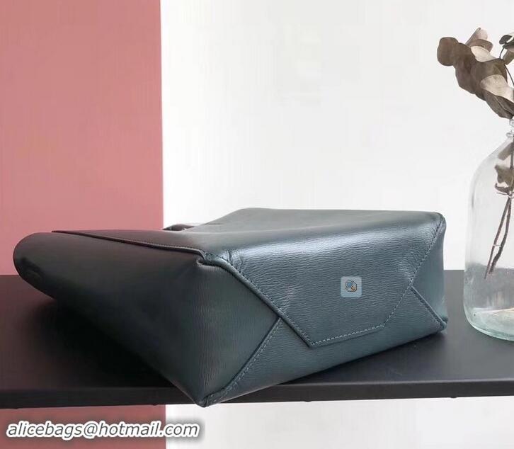 Good Quality Celine Small Cabas Shopping Bag in Grained Calfskin 189813 Dark Green 2019