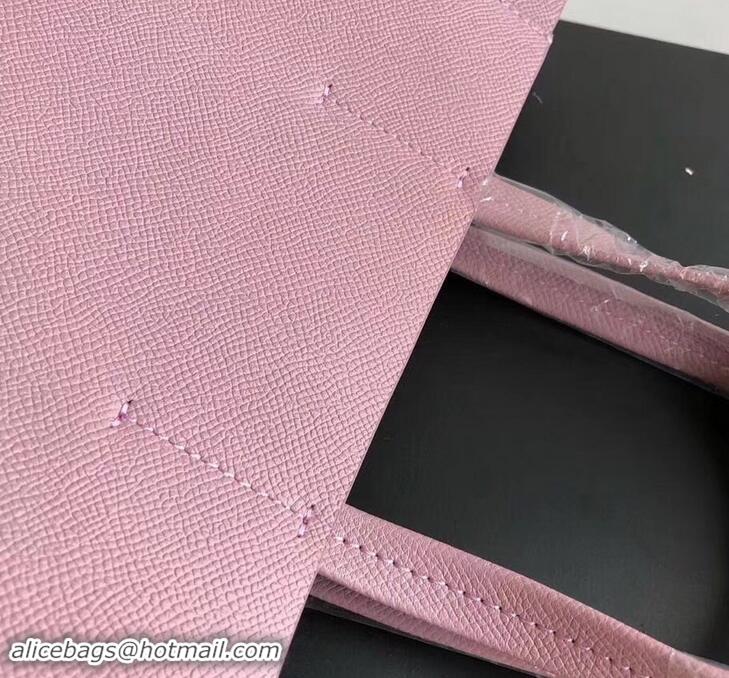 Best Luxury Celine Small Cabas Shopping Bag in Grained Calfskin 189813 Pink/Black 2019