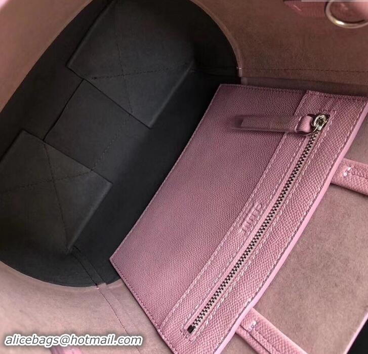 Best Luxury Celine Small Cabas Shopping Bag in Grained Calfskin 189813 Pink/Black 2019