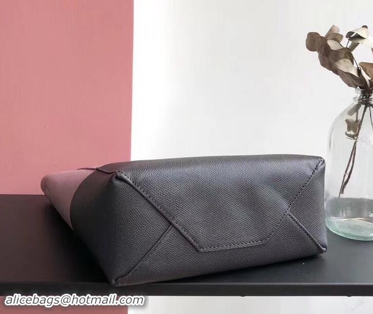 Best Luxury Celine Small Cabas Shopping Bag in Grained Calfskin 189813 Pink/Black 2019