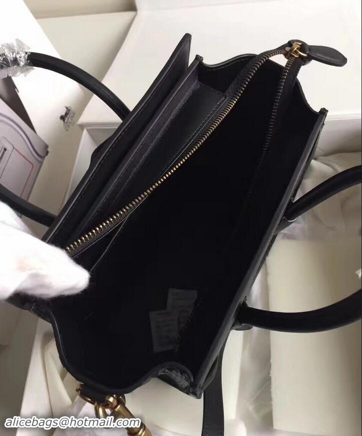 Free Celine Python Luggage Nano Bag 419012 Black