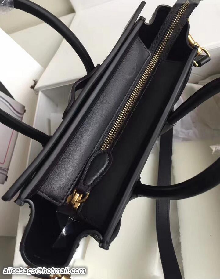 Free Celine Python Luggage Nano Bag 419012 Black