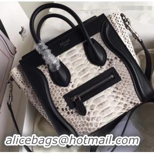 Fashion Celine Python Luggage Nano Bag 419012 Gray