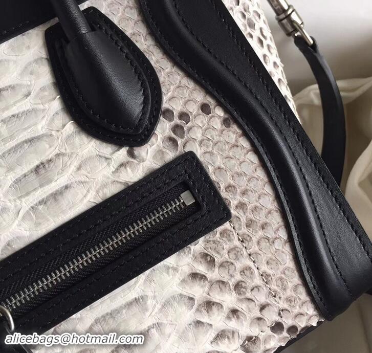 Fashion Celine Python Luggage Nano Bag 419012 Gray