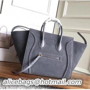 Classic Faux celine suede phantom luggage 419014 gray