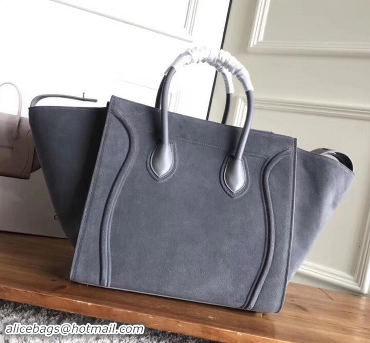 Classic Faux celine suede phantom luggage 419014 gray