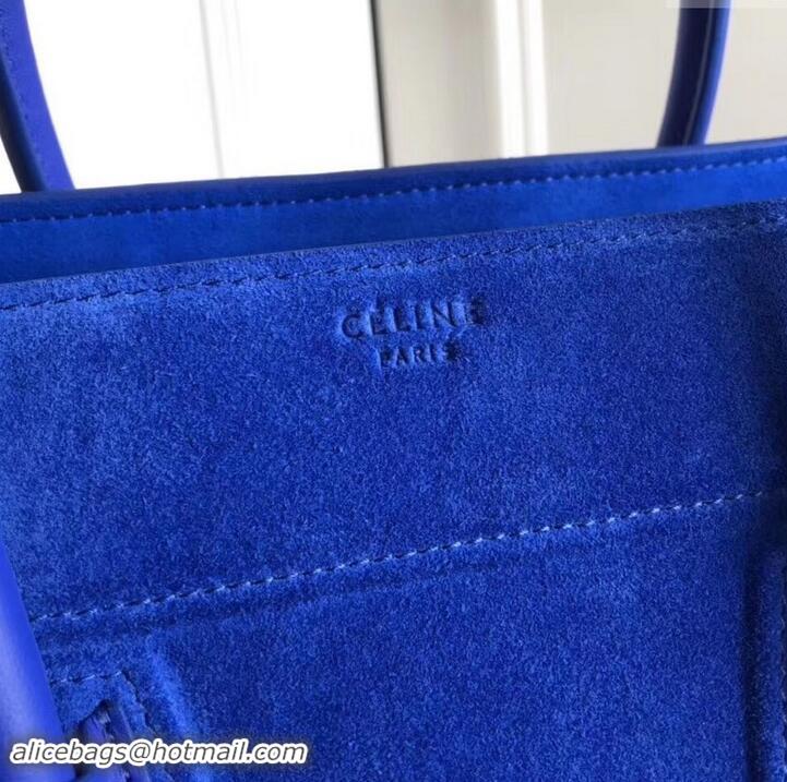 Hot Imitation celine suede phantom luggage 419014 blue