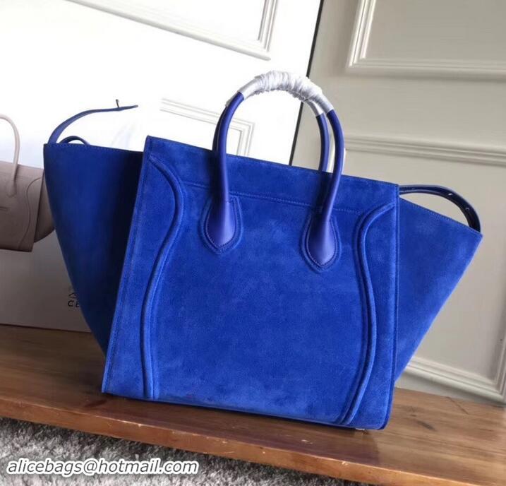 Hot Imitation celine suede phantom luggage 419014 blue