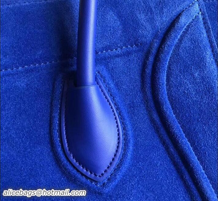 Hot Imitation celine suede phantom luggage 419014 blue