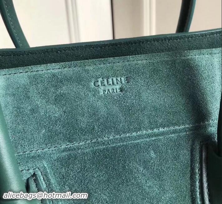 Crafted celine suede phantom luggage 419014 green