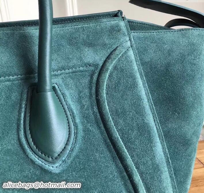 Crafted celine suede phantom luggage 419014 green