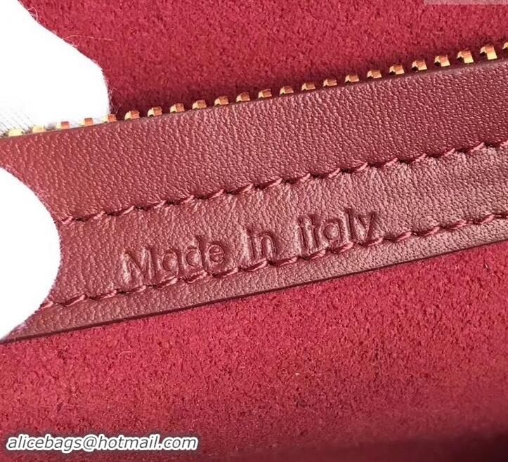 Good Quality celine suede phantom luggage 419014 burgundy