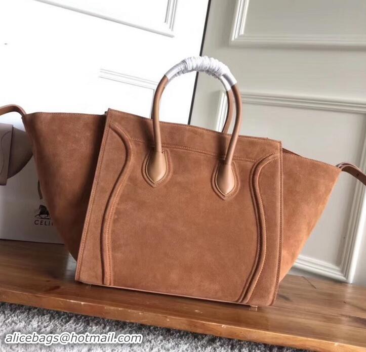 Purchase celine suede phantom luggage 419014 brown