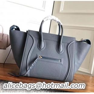 Best Grade celine grained calfskin phantom luggage 419016 gray/blue