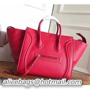 Perfect celine grained calfskin phantom luggage 419016 red/black