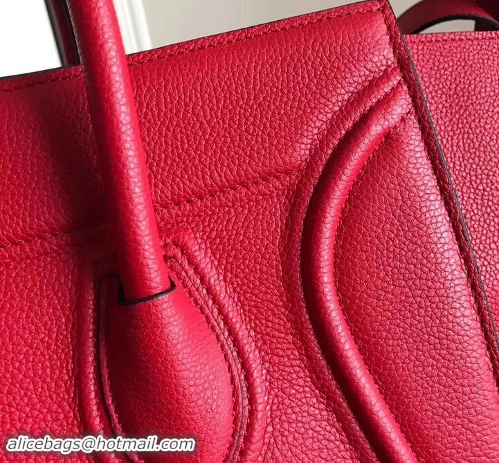 Perfect celine grained calfskin phantom luggage 419016 red/black